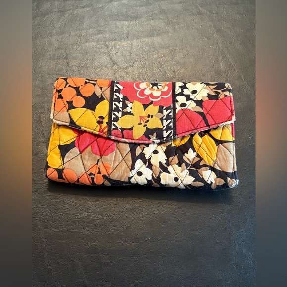 Vera Bradley Bittersweet Floral Houndstooth Mandy Shoulder Bag Purse + Wallet - Picture 6 of 16